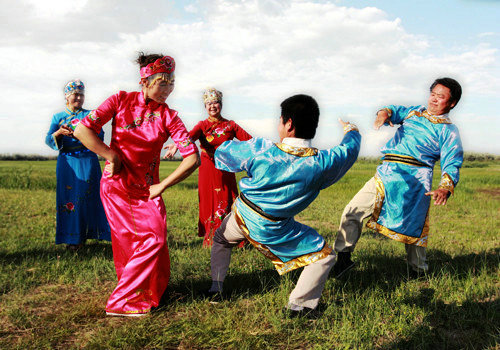 锡伯族舞蹈教学图片